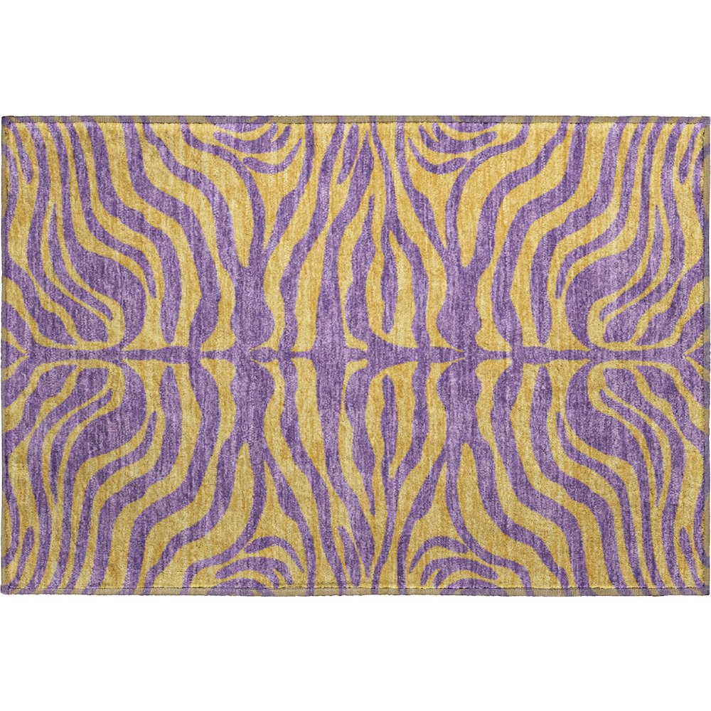 Premium Machine Washable Mayfield AMF1043 Purple 1'8" x 2'6" Rug. Picture 1