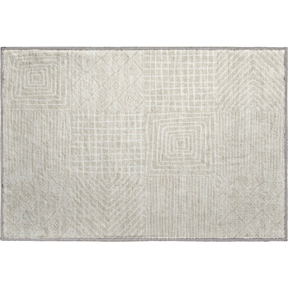 Premium Machine Washable Mayfield AMF1044 Beige 1'8" x 2'6" Rug. Picture 1