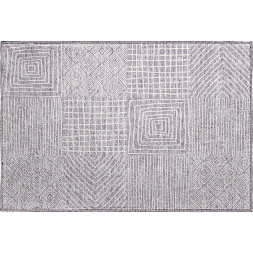 Premium Machine Washable Mayfield AMF1044 Lavender 1'8" x 2'6" Rug. Picture 1