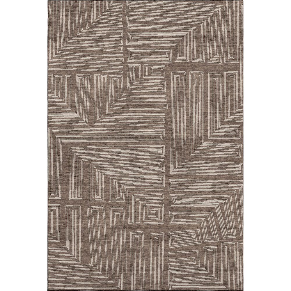 Premium Machine Washable Mayfield AMF1045 Brown 2'6" x 3'10" Rug. Picture 1