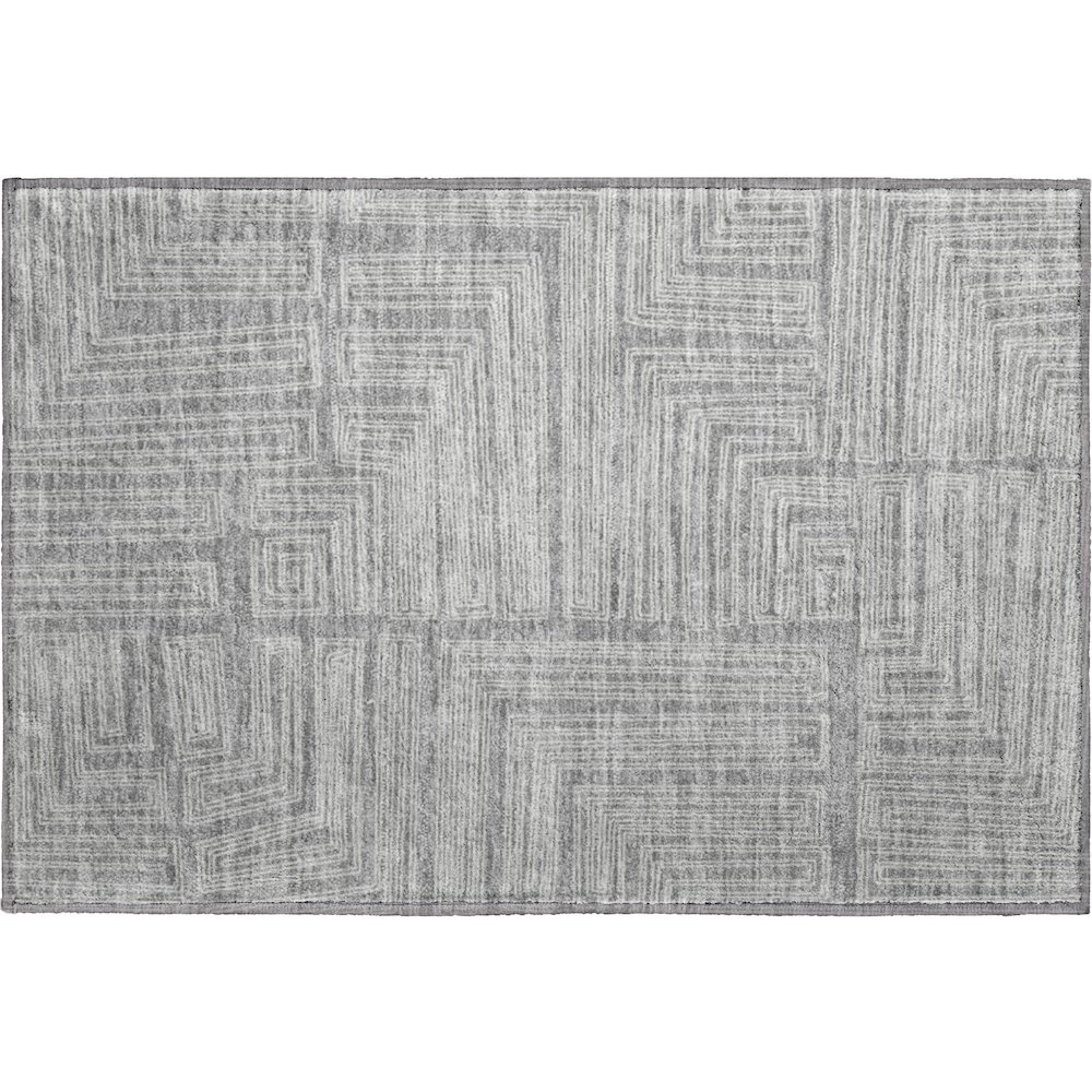 Premium Machine Washable Mayfield AMF1045 Gray 1'8" x 2'6" Rug. Picture 1
