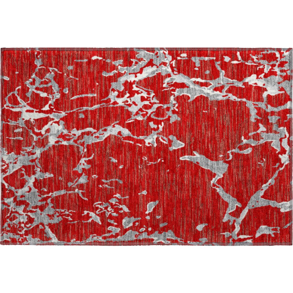 Premium Machine Washable Mayfield AMF1046 Red 1'8" x 2'6" Rug. Picture 1