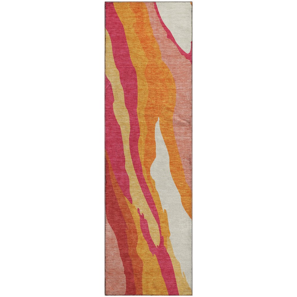 Premium Machine Washable Mayfield AMF1047 Blush 2'3" x 7'6" Runner Rug. Picture 1