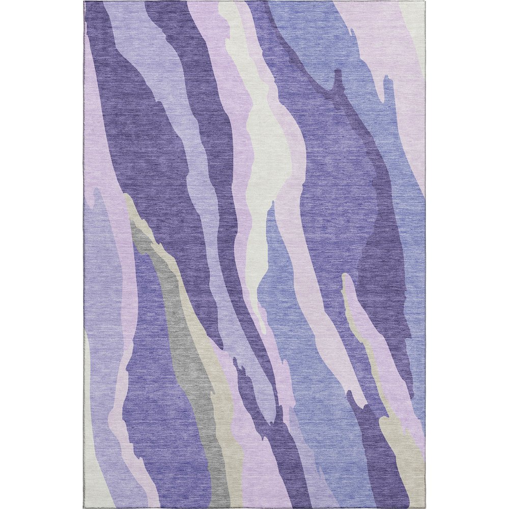 Premium Machine Washable Mayfield AMF1047 Purple 2'6" x 3'10" Rug. Picture 1
