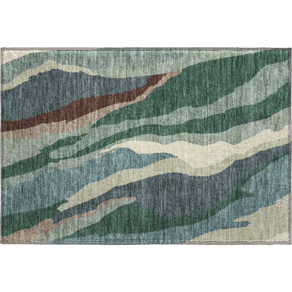 Premium Machine Washable Mayfield AMF1047 Sage 1'8" x 2'6" Rug. Picture 1