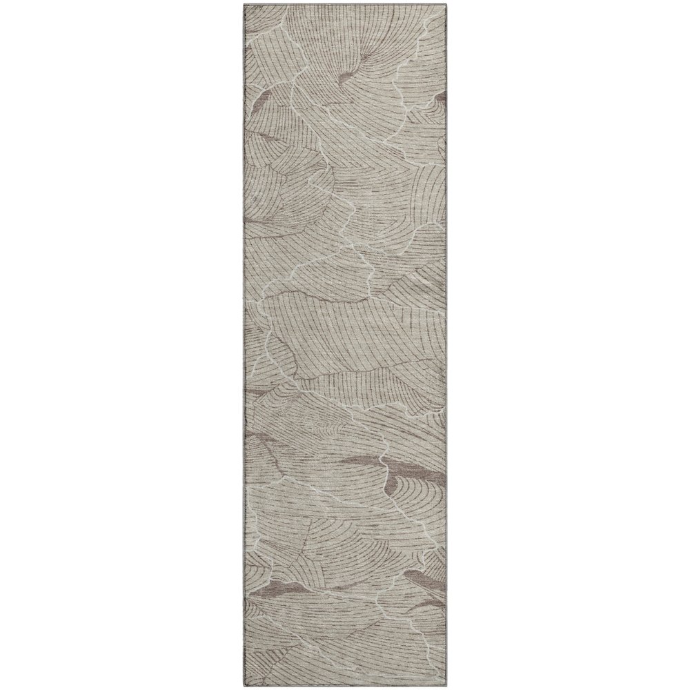Premium Machine Washable Mayfield AMF1048 Beige 2'3" x 7'6" Runner Rug. Picture 1