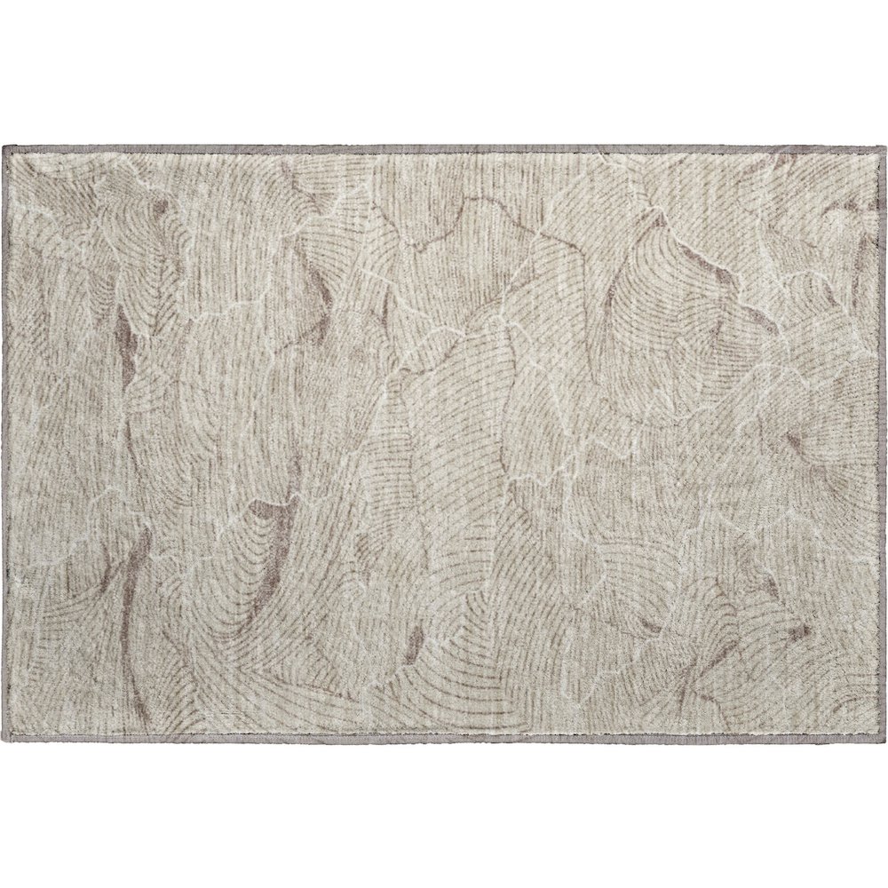 Premium Machine Washable Mayfield AMF1048 Beige 1'8" x 2'6" Rug. Picture 1