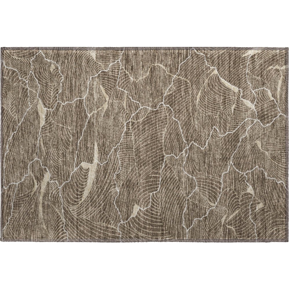 Premium Machine Washable Mayfield AMF1048 Brown 1'8" x 2'6" Rug. Picture 1