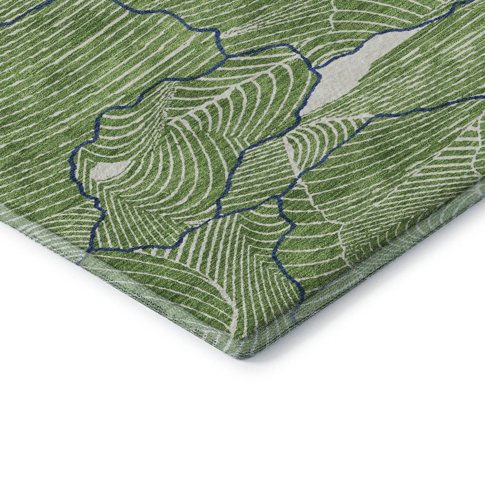 Premium Machine Washable Mayfield AMF1048 Green 1'8" x 2'6" Rug. Picture 3