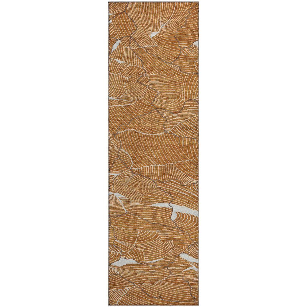 Premium Machine Washable Mayfield AMF1048 Paprika 2'3" x 7'6" Runner Rug. Picture 1