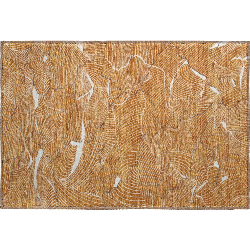 Premium Machine Washable Mayfield AMF1048 Paprika 1'8" x 2'6" Rug. Picture 1