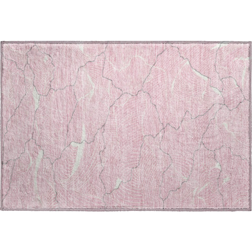 Premium Machine Washable Mayfield AMF1048 Pink 1'8" x 2'6" Rug. Picture 1