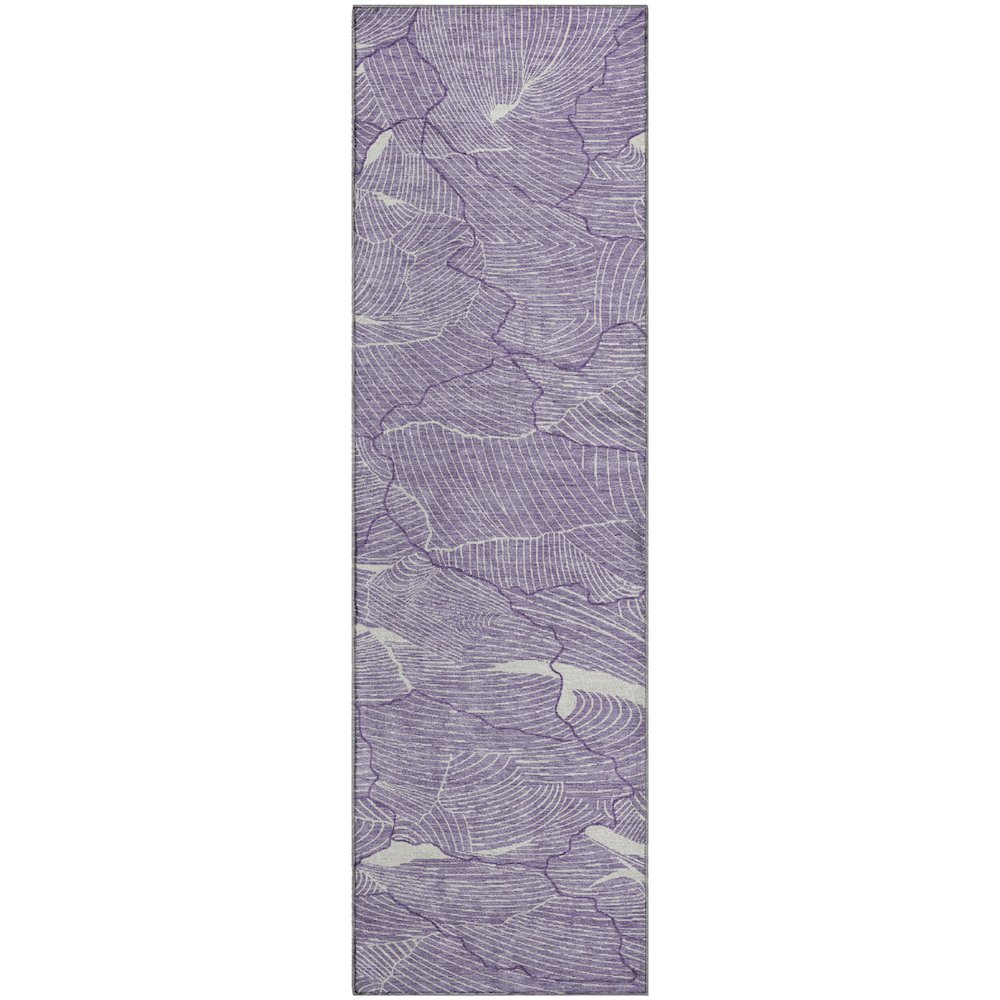 Premium Machine Washable Mayfield AMF1048 Purple 2'3" x 7'6" Runner Rug. Picture 1