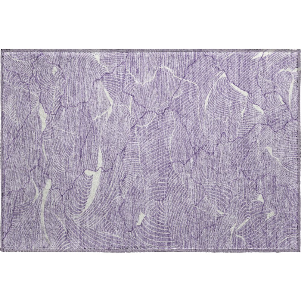 Premium Machine Washable Mayfield AMF1048 Purple 1'8" x 2'6" Rug. Picture 1