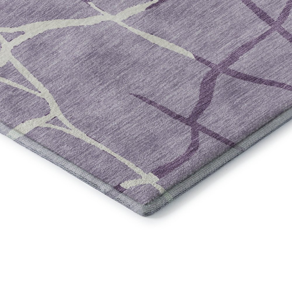 Premium Machine Washable Mayfield AMF1049 Lavender 1'8" x 2'6" Rug. Picture 3