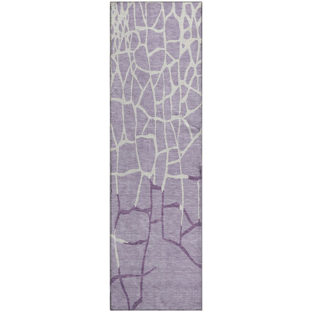 Premium Machine Washable Mayfield AMF1049 Lavender 2'3" x 7'6" Runner Rug. Picture 1
