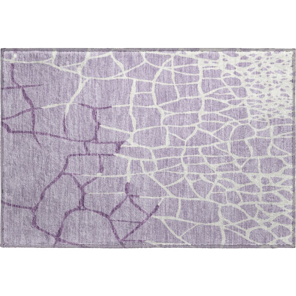 Premium Machine Washable Mayfield AMF1049 Lavender 1'8" x 2'6" Rug. Picture 1