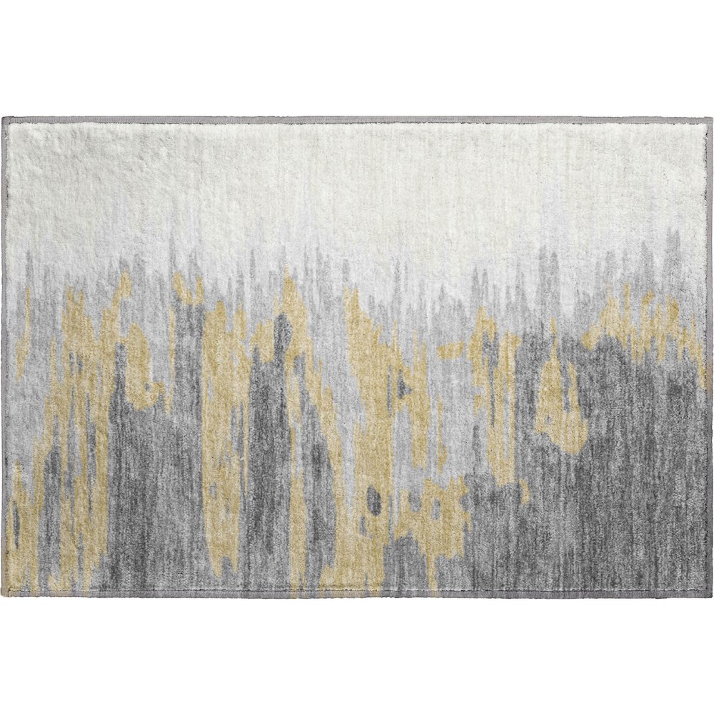 Premium Machine Washable Mayfield AMF1050 Gray 1'8" x 2'6" Rug. Picture 1