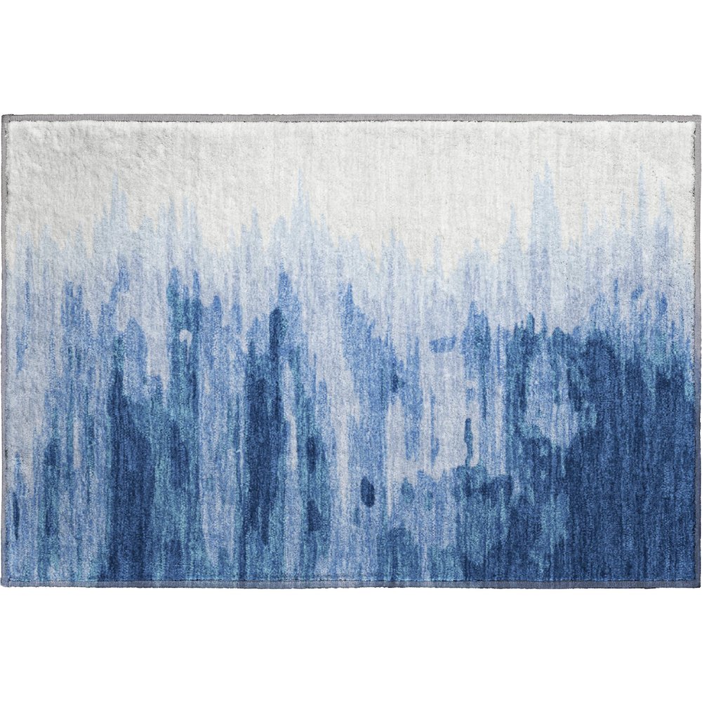 Premium Machine Washable Mayfield AMF1050 Navy 1'8" x 2'6" Rug. Picture 1