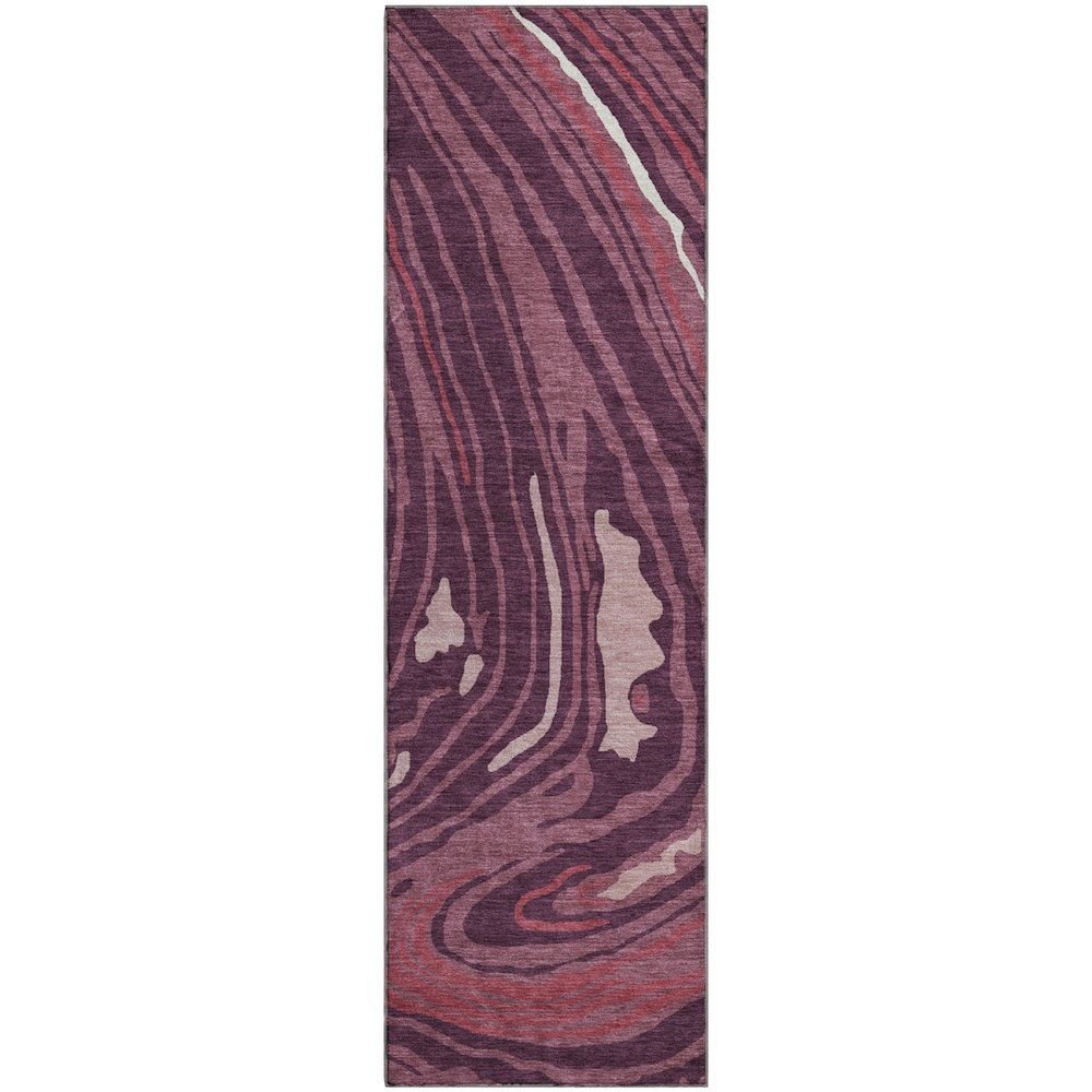 Premium Machine Washable Mayfield AMF1051 Garnet 2'3" x 7'6" Runner Rug. Picture 1