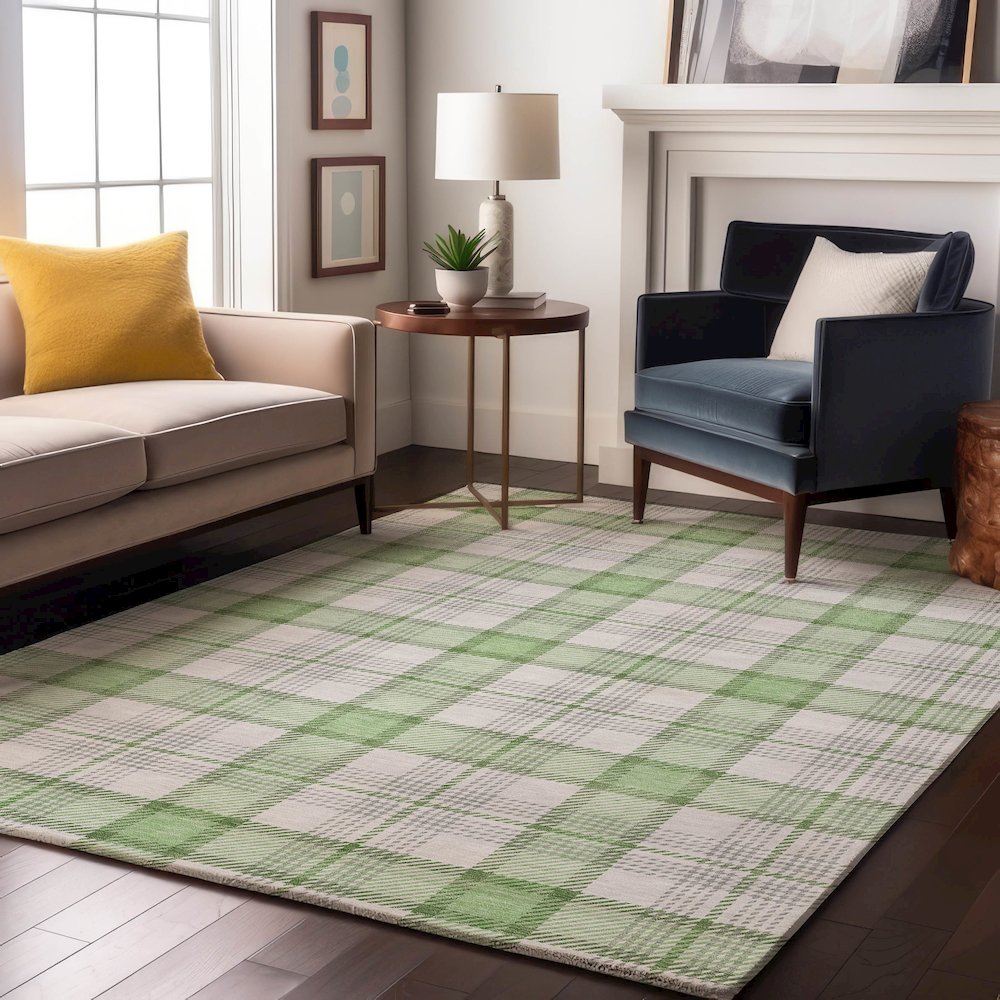 Premium Machine Washable Mayfield AMF1052 Mint 2'6" x 3'10" Rug. Picture 5