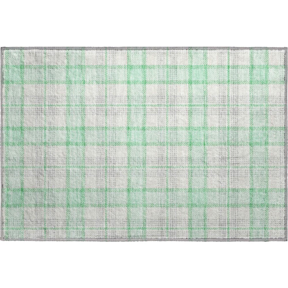 Premium Machine Washable Mayfield AMF1052 Seafoam 1'8" x 2'6" Rug. Picture 1