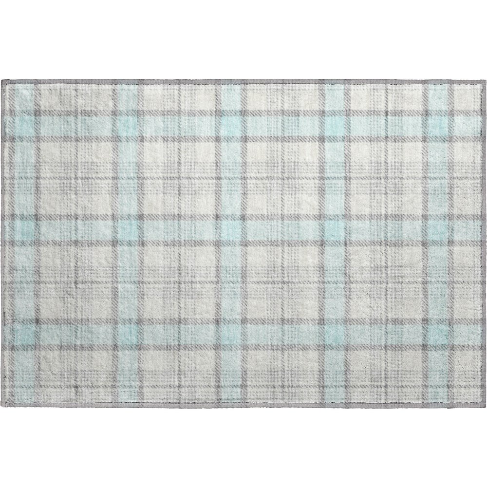 Premium Machine Washable Mayfield AMF1052 Sky 1'8" x 2'6" Rug. Picture 1