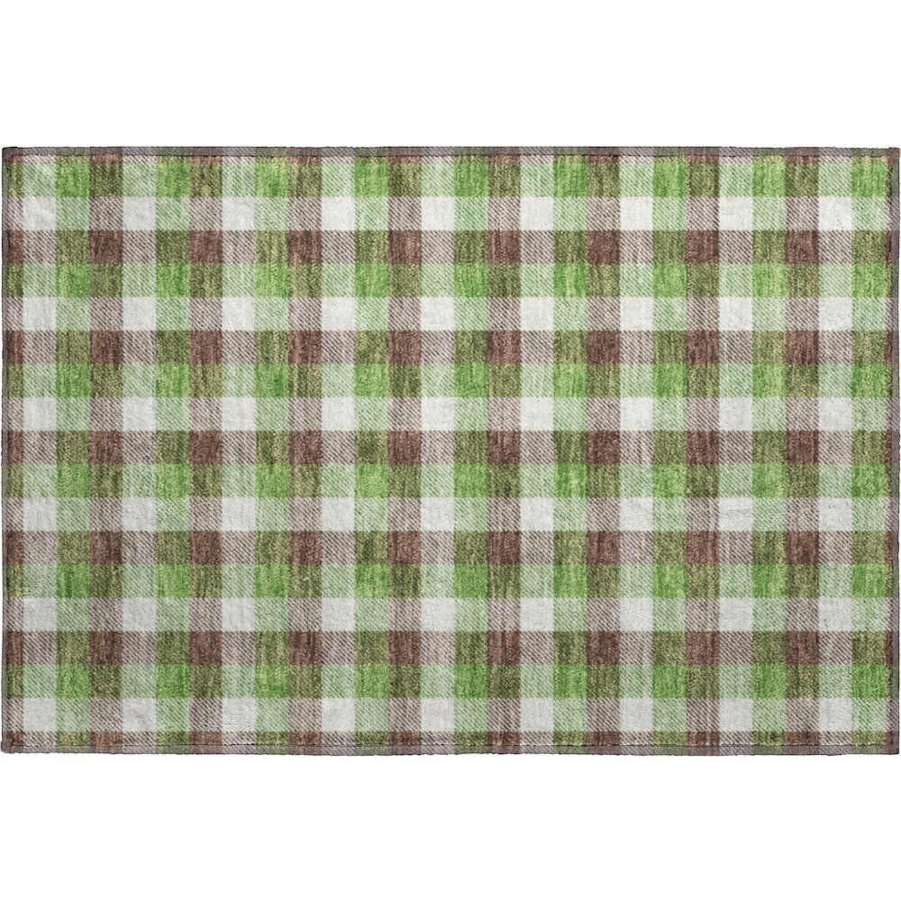 Premium Machine Washable Mayfield AMF1053 Brown 1'8" x 2'6" Rug. Picture 1
