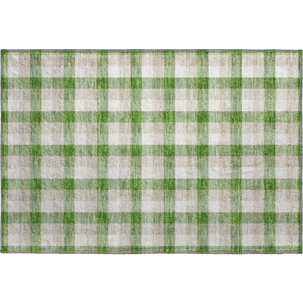 Premium Machine Washable Mayfield AMF1053 Emerald 1'8" x 2'6" Rug. Picture 1