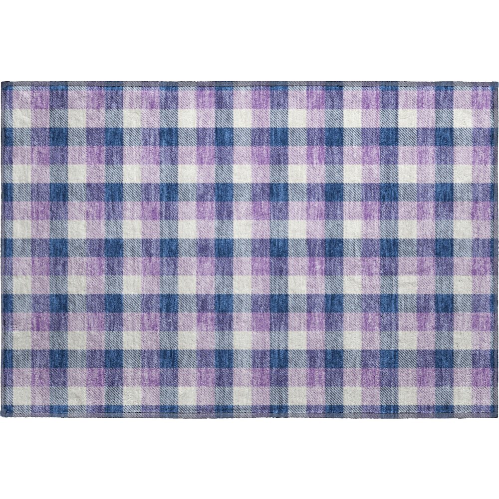 Premium Machine Washable Mayfield AMF1053 Navy 1'8" x 2'6" Rug. Picture 1