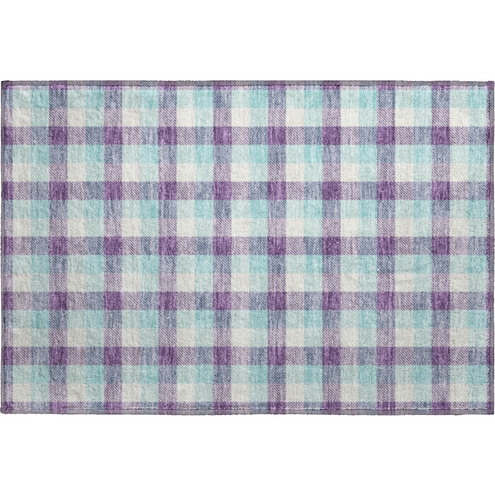 Premium Machine Washable Mayfield AMF1053 Purple 1'8" x 2'6" Rug. Picture 1
