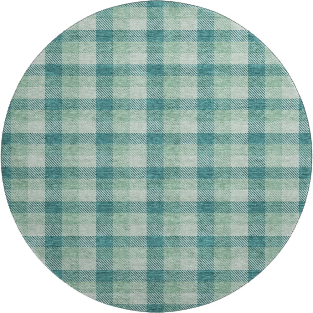 Premium Machine Washable Mayfield AMF1053 Seafoam 8' x 8' Round Rug. Picture 1