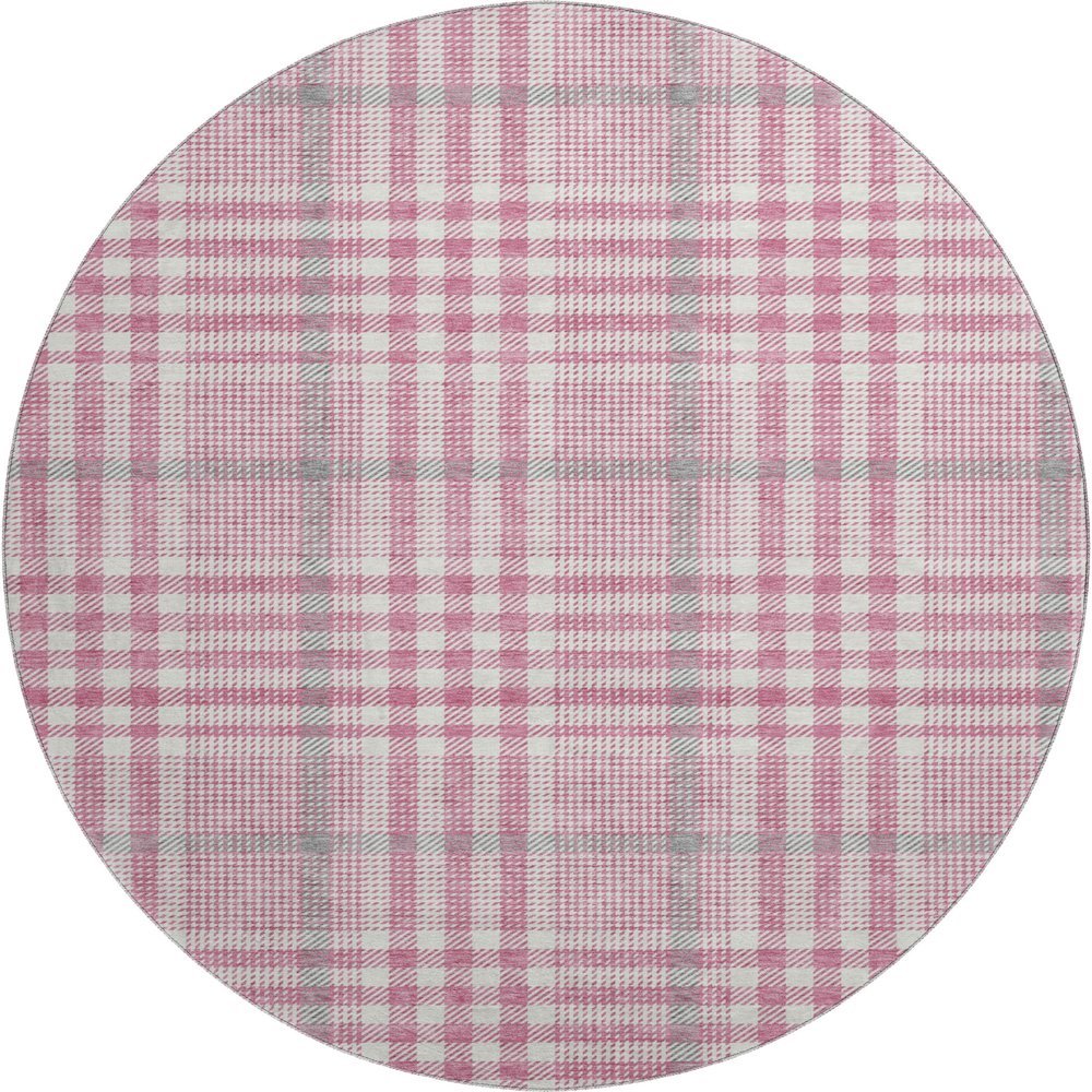 Premium Machine Washable Mayfield AMF1054 Blush 8' x 8' Round Rug. Picture 1