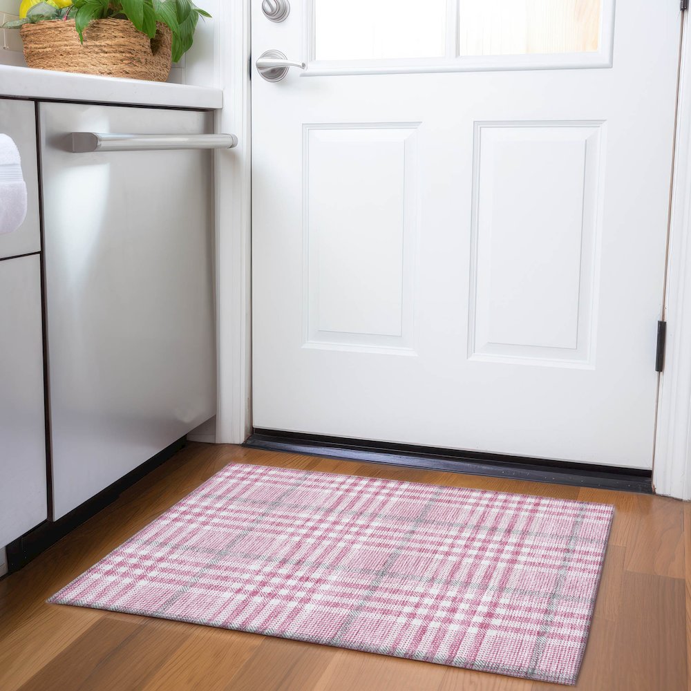 Premium Machine Washable Mayfield AMF1054 Blush 1'8" x 2'6" Rug. Picture 5