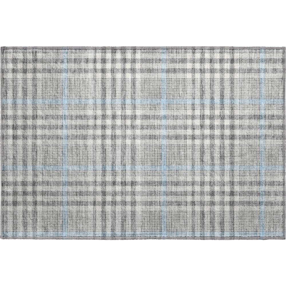 Premium Machine Washable Mayfield AMF1054 Gray 1'8" x 2'6" Rug. Picture 1
