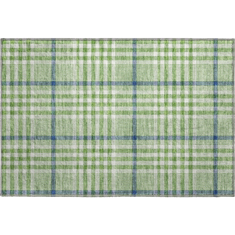 Premium Machine Washable Mayfield AMF1054 Green 1'8" x 2'6" Rug. Picture 1