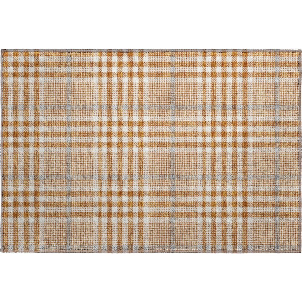 Premium Machine Washable Mayfield AMF1054 Paprika 1'8" x 2'6" Rug. Picture 1