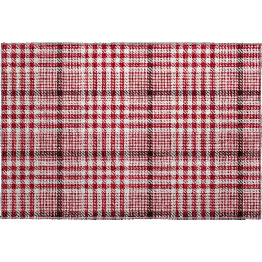Premium Machine Washable Mayfield AMF1054 Red 1'8" x 2'6" Rug. Picture 1