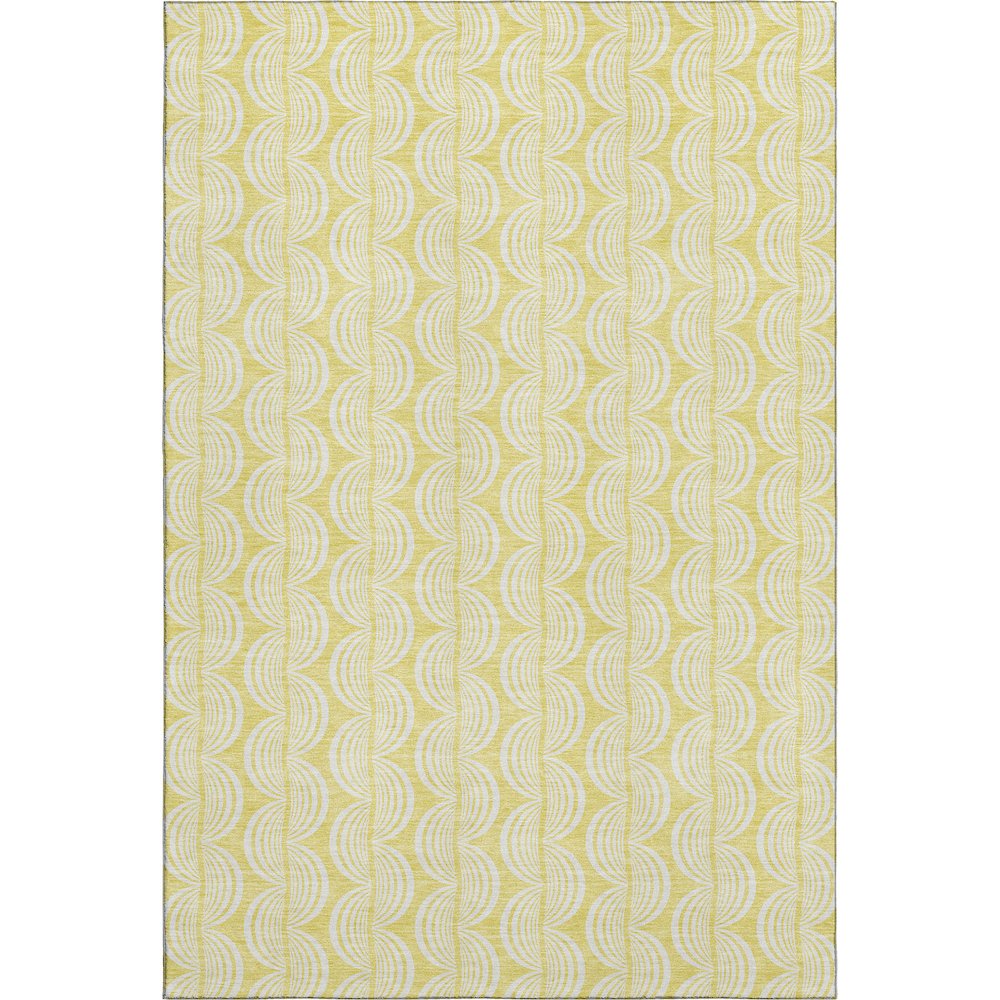 Premium Machine Washable Mayfield AMF1056 Yellow 2'6" x 3'10" Rug. Picture 1
