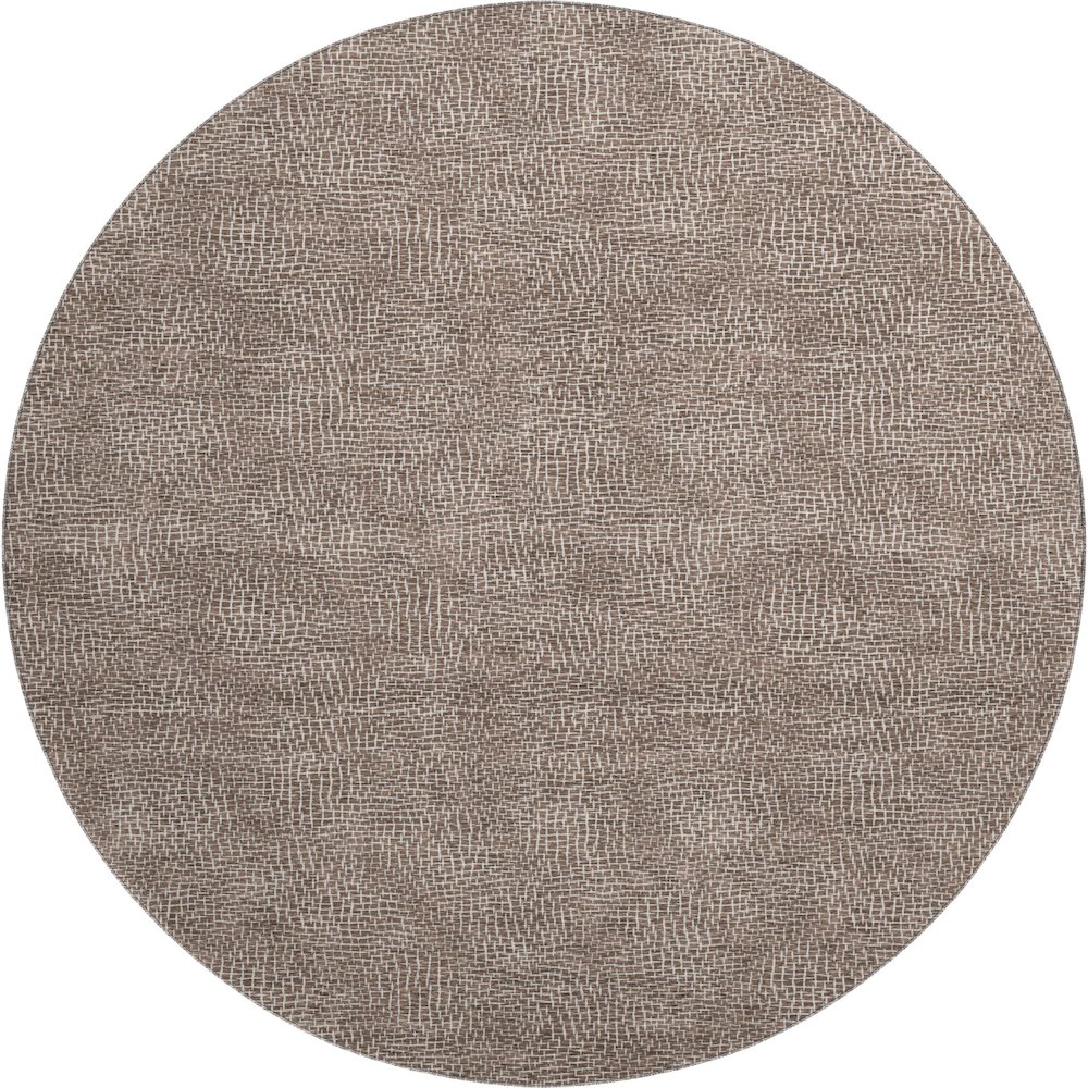 Premium Machine Washable Mayfield AMF1057 Brown 8' x 8' Round Rug. Picture 1