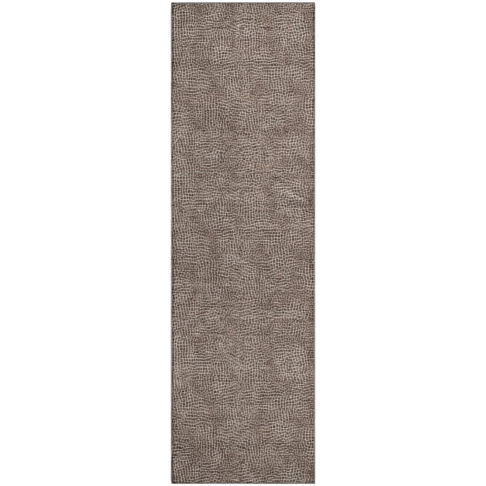 Premium Machine Washable Mayfield AMF1057 Brown 2'3" x 7'6" Runner Rug. Picture 1