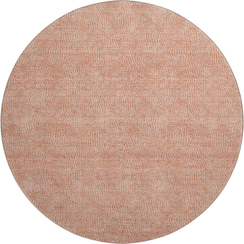 Premium Machine Washable Mayfield AMF1057 Copper 8' x 8' Round Rug. Picture 1