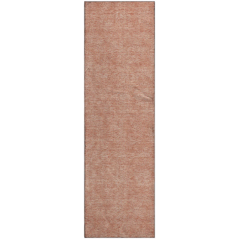 Premium Machine Washable Mayfield AMF1057 Copper 2'3" x 7'6" Runner Rug. Picture 1