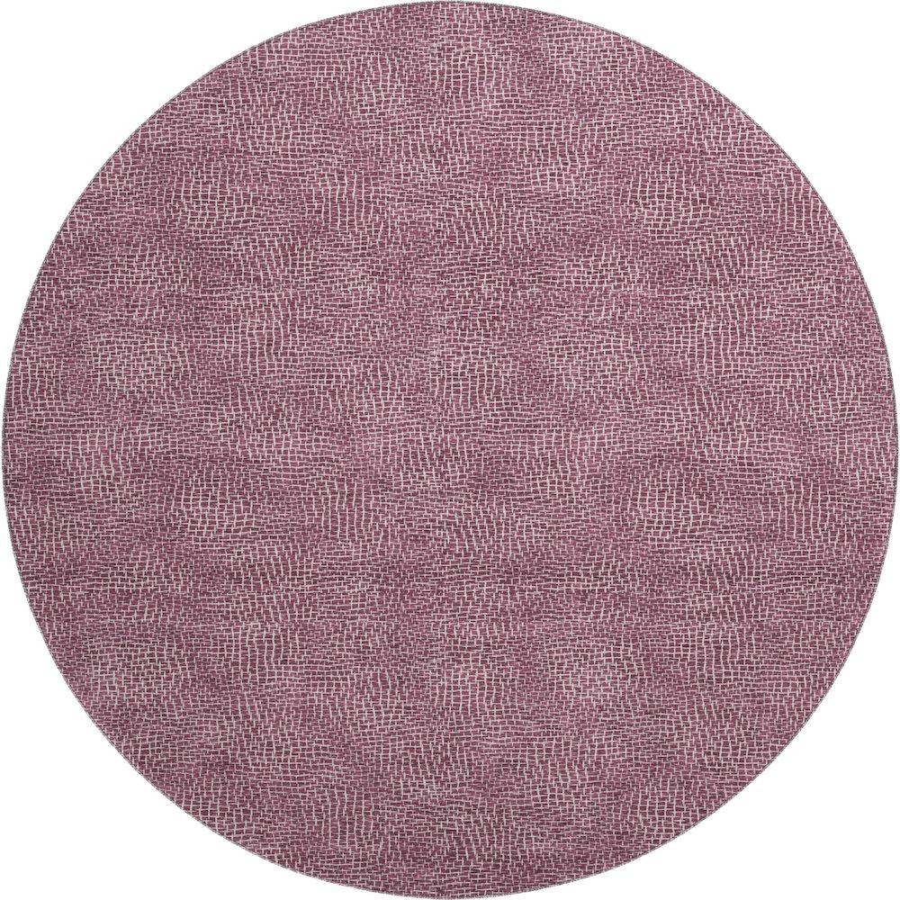 Premium Machine Washable Mayfield AMF1057 Eggplant 8' x 8' Round Rug. Picture 1