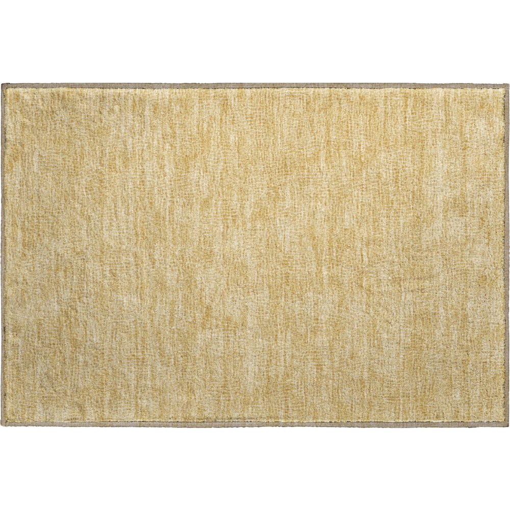 Premium Machine Washable Mayfield AMF1057 Gold 1'8" x 2'6" Rug. Picture 1
