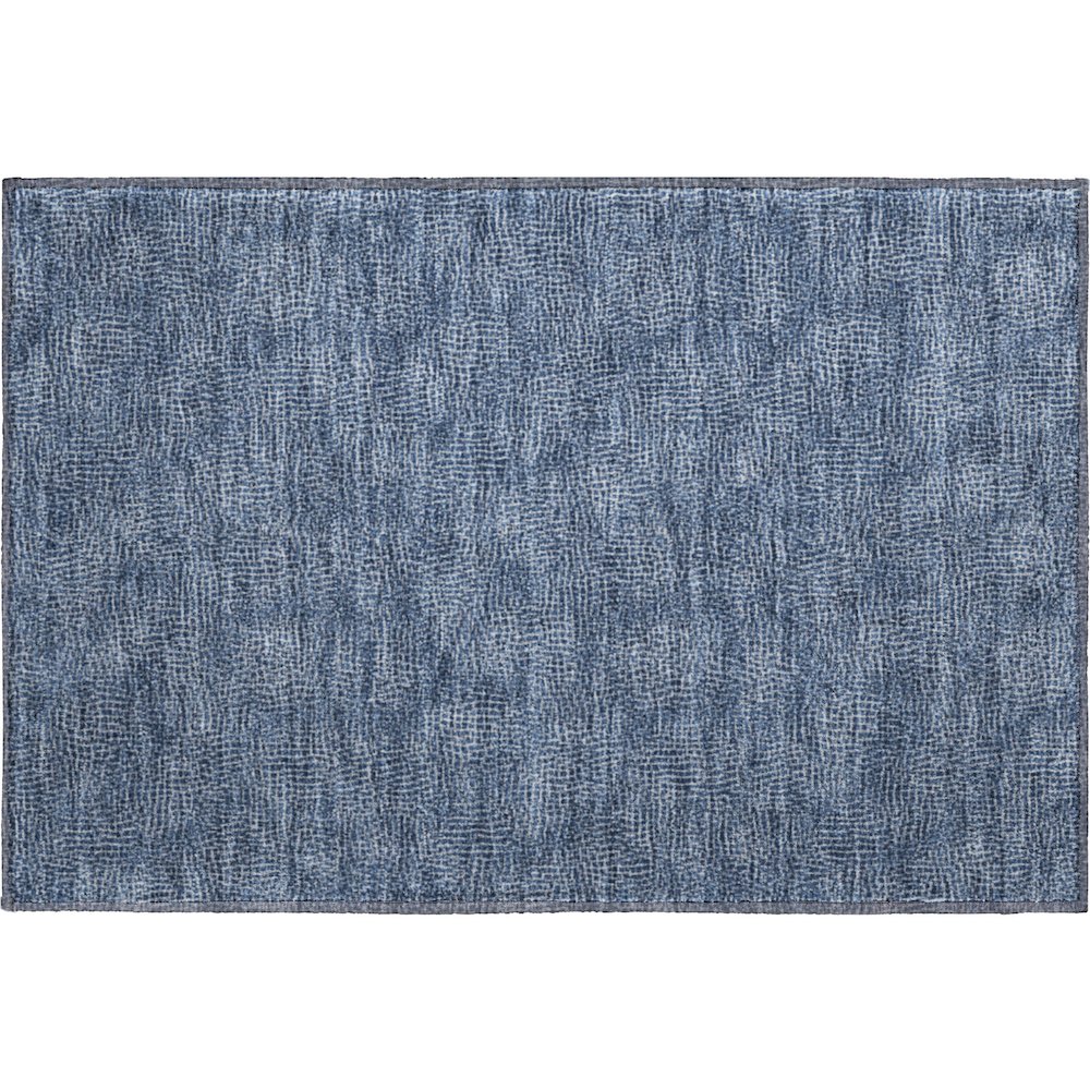 Premium Machine Washable Mayfield AMF1057 Navy 1'8" x 2'6" Rug. Picture 1
