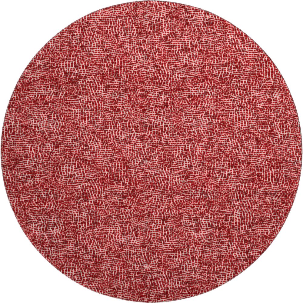 Premium Machine Washable Mayfield AMF1057 Red 8' x 8' Round Rug. Picture 1