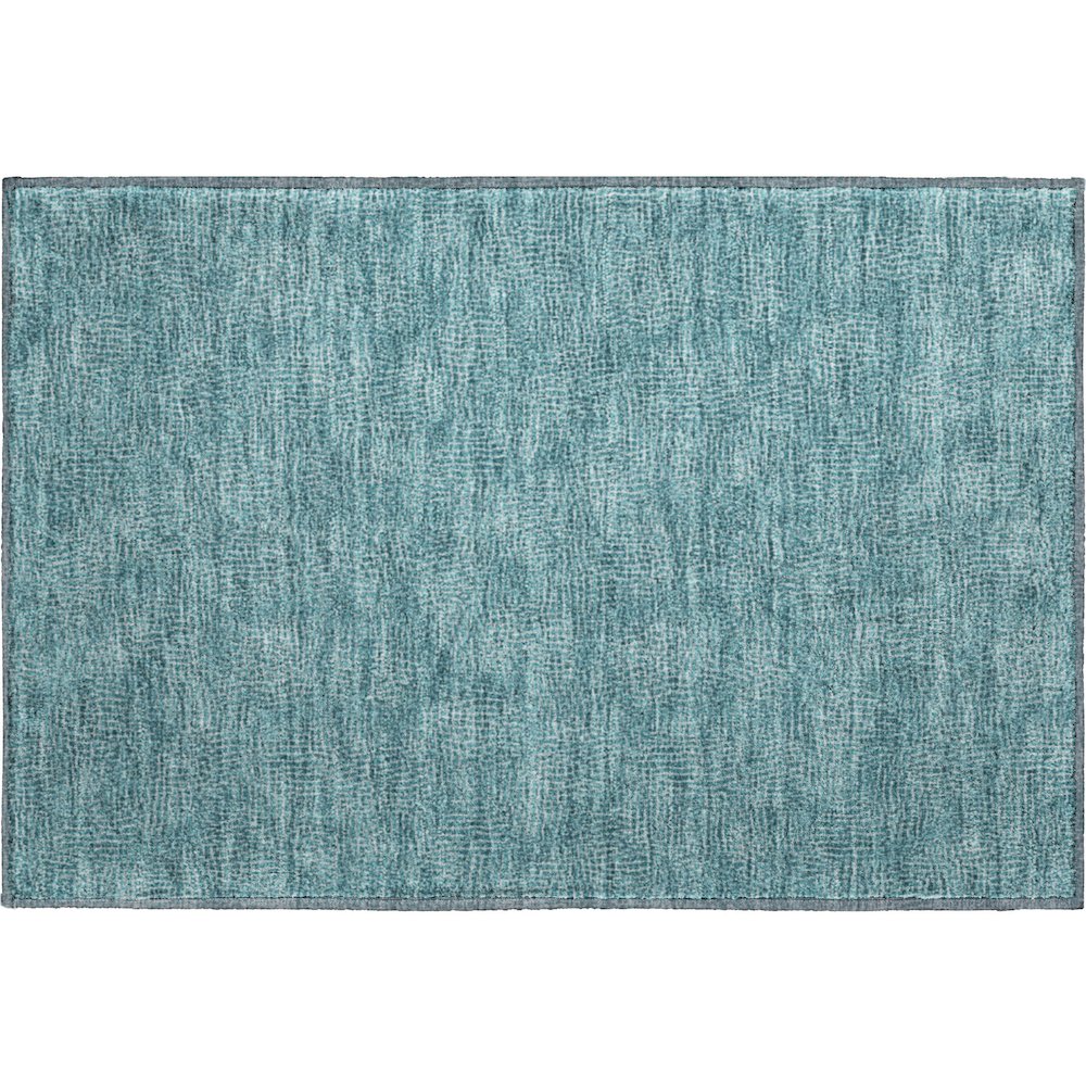 Premium Machine Washable Mayfield AMF1057 Teal 1'8" x 2'6" Rug. Picture 1