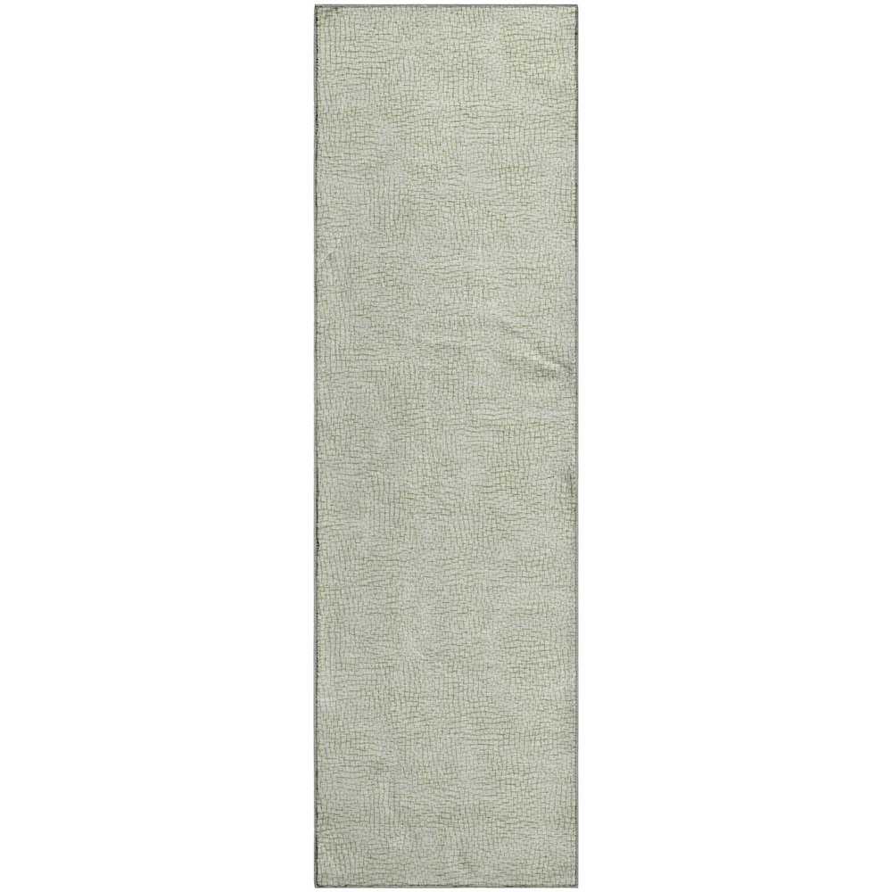 Premium Machine Washable Mayfield AMF1058 Aloe 2'3" x 7'6" Runner Rug. Picture 1