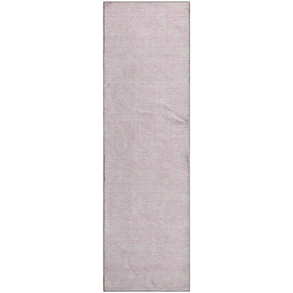Premium Machine Washable Mayfield AMF1058 Pink 2'3" x 7'6" Runner Rug. Picture 1